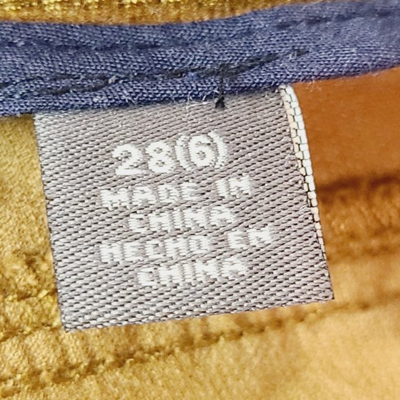 Jeans by Buffalo Irma Ankle Grazer Tan Lightweight Corduroy Pants Womens 28 / 6 - Picture 6 of 7